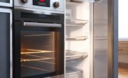 嵌入式烤箱与冰箱相邻布局，厨房空间利用新选择