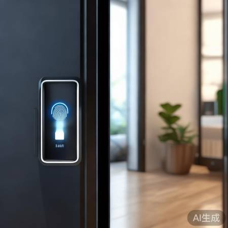 无锁芯指纹开门，安全便捷
