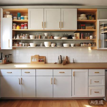 厨房吊柜布局,常用易取。