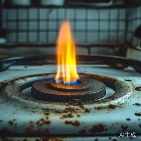 电热丝老化,火焰渐微