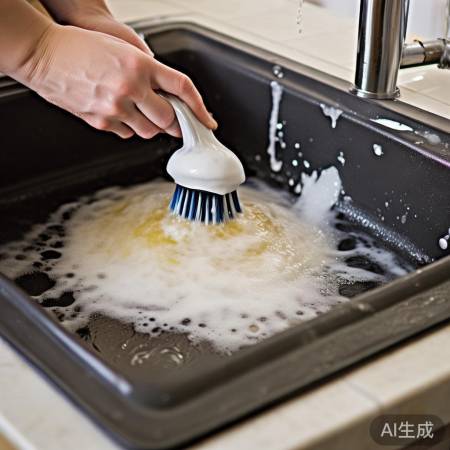 油渍轻松刷除,干净如新