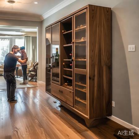 红酒柜安装艺术化