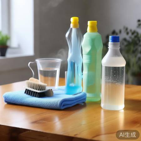 清洁工具：抹布、刷子、白醋、洗