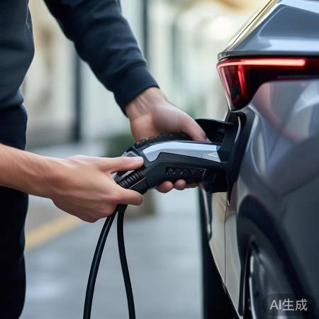 连接充电线,稳固充电