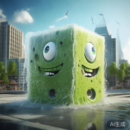 海绵宝宝式凹坑,吸水存水神器