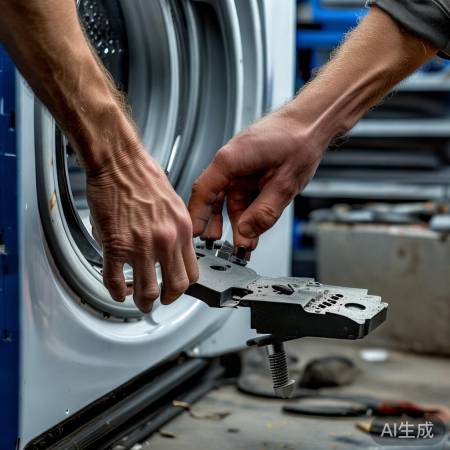 小心拔出旧刹车片