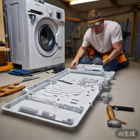 准备工具,放置洗衣机