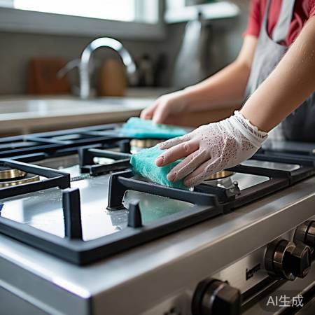 炉灶面板油污清洗小贴士