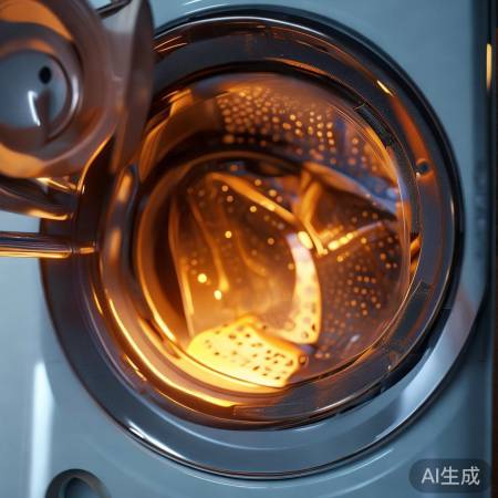 洗衣机自动停机后勿急开盖