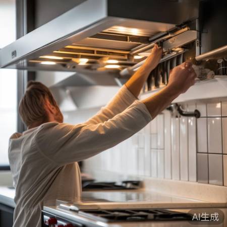 检查油烟机稳固性