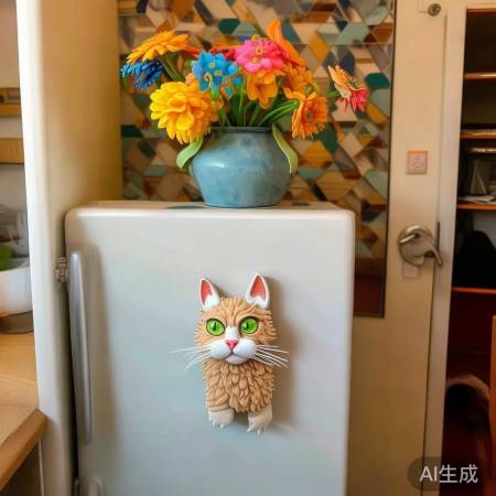 冰箱变猫咪乐园