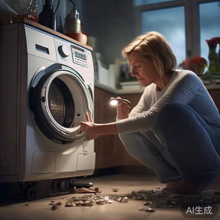 检查洗衣机内部异物