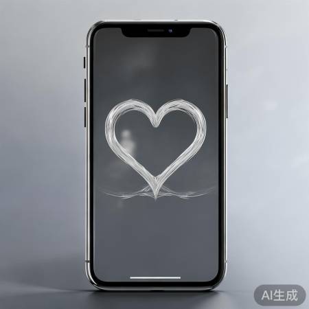 手机解锁,心形图案,个性展示