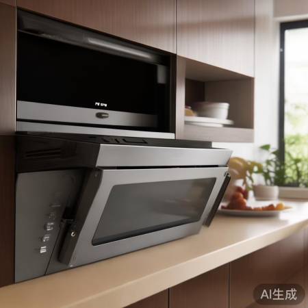 集成灶置于橱柜中央