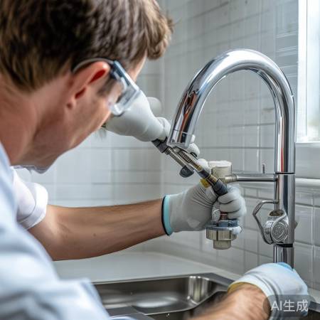 拆卸出水口,轻拿轻放