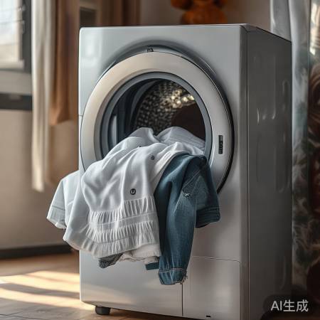 “小米洗衣机，衣物如新”