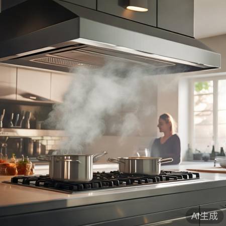 无噪音油烟机，吸力强，静音享受