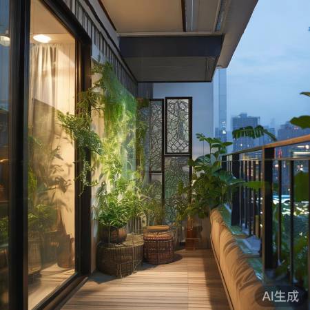 阳台遮挡引导冷风