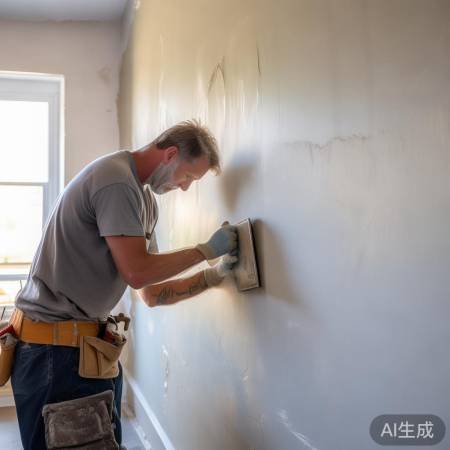 墙面处理，平整光滑