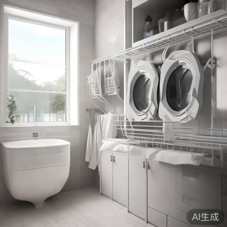 “洗衣机置物架,让卫生间整洁美