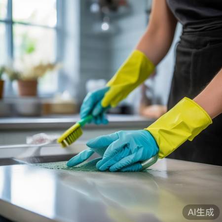 厨房清洁工具准备