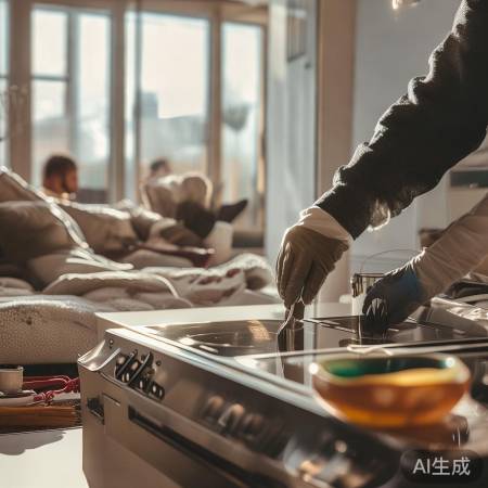 周末清洗集成灶，师傅认真，生活