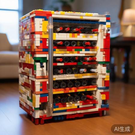 乐高积木红酒柜