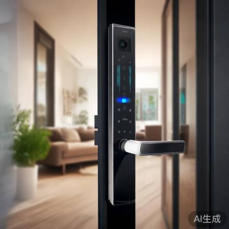 “微笑解锁,云霄智能门”