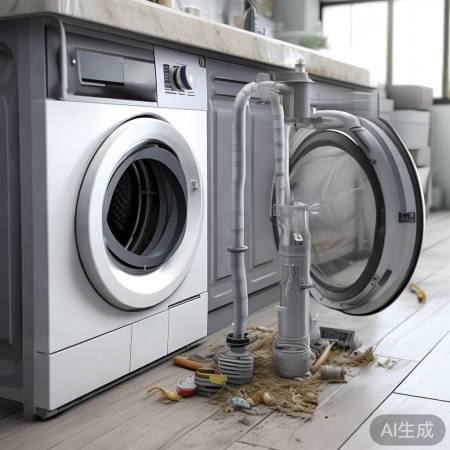 洗衣机进水,检查排水泵。