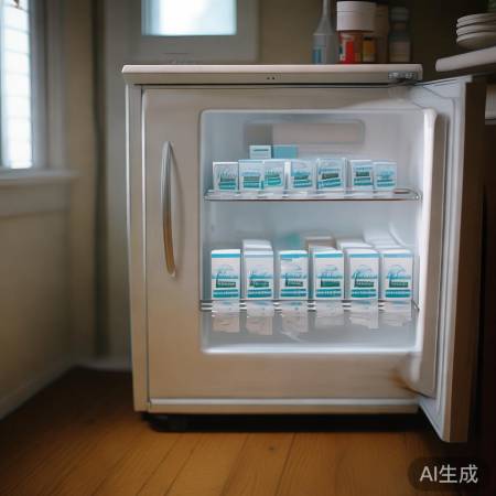 退热贴存冰箱，定期检查