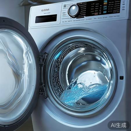洗衣机倾斜15度，洗涤更高效。