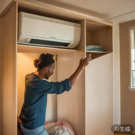 “调整衣柜，巧装空调”