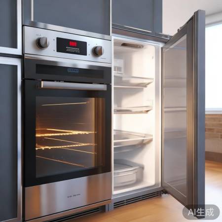 “注意烤箱冰箱散热距离”