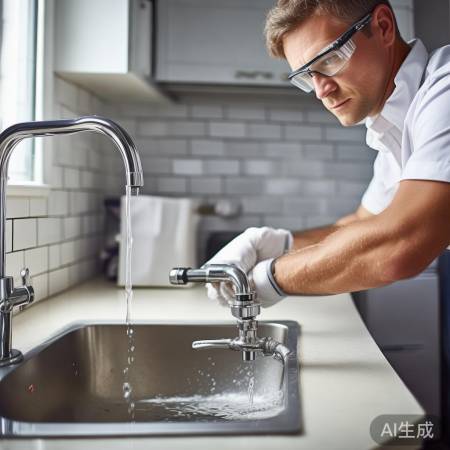 连接水源排水管