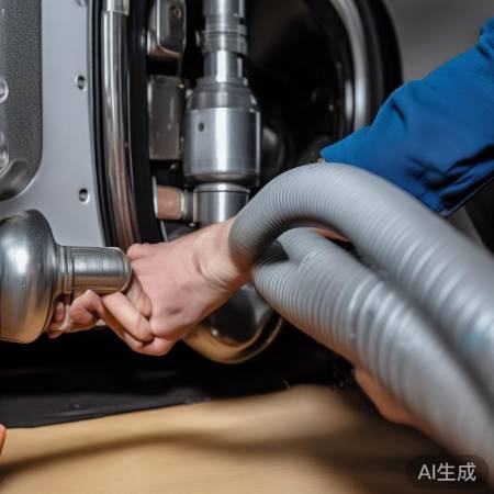 “连接软管，检查密封圈”