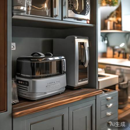 厨房电器巧搭配,整齐又省空间