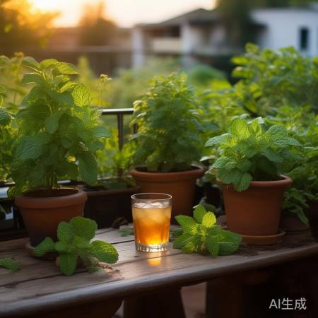 阳台薄荷，夏日清凉爽