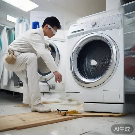 检查地面平整，减少洗衣机震动