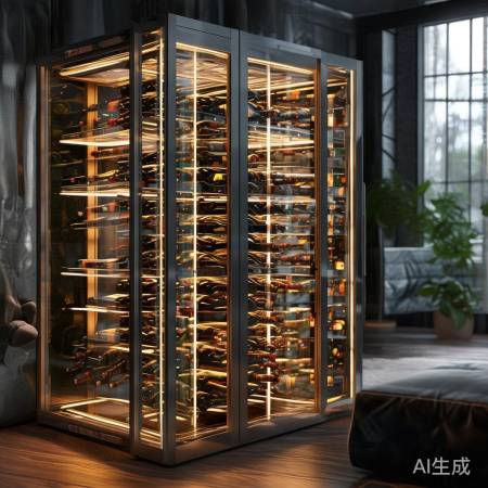 红酒柜灯光布置，自然舒适