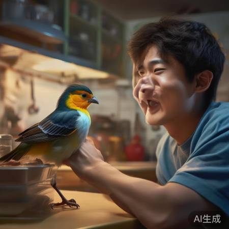 梦中厨房与小鸟成友