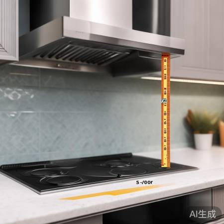 量灶台高，定油烟机位