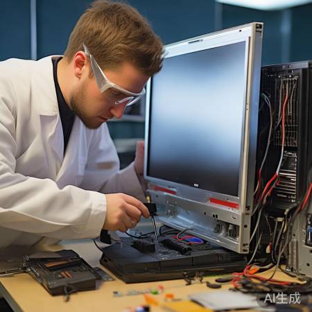 安装新屏幕,拧紧螺丝,检查排线