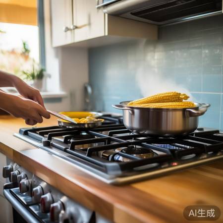 燃气灶双灶烹饪甜玉米攻略