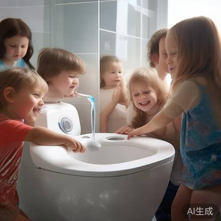 智能马桶成儿童乐园