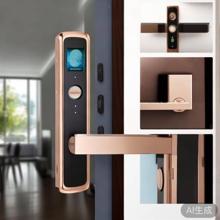 指纹锁材质:不锈钢耐用,铝铜美