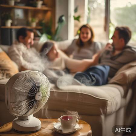 “喝茶，享清凉时光。”