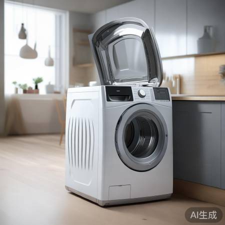 翻盖洗衣机，空间省心设计