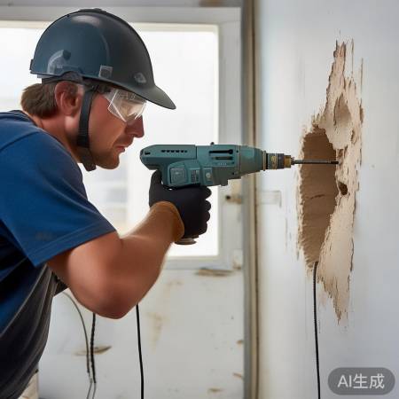 小心打孔，确保水平