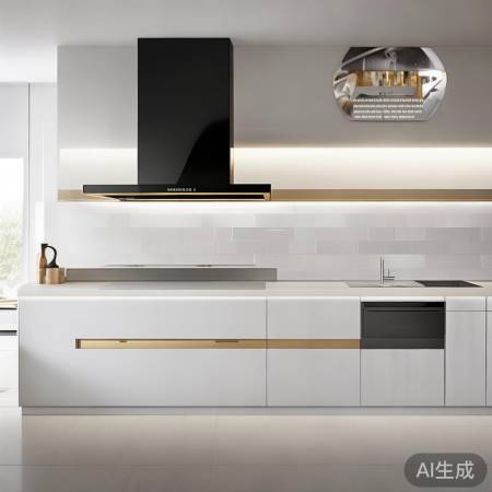低调奢华油烟机,一键清洗省心