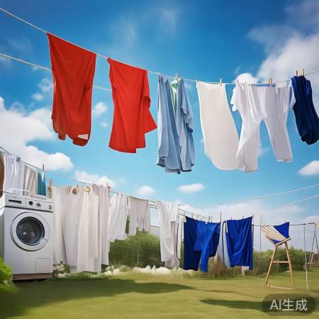 晾晒衣物，阳光杀菌蓬松